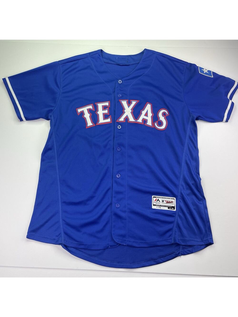 Majestic Texas Rangers Jersey Spring Training César #18 Men’s 48 XL‎ Baseball